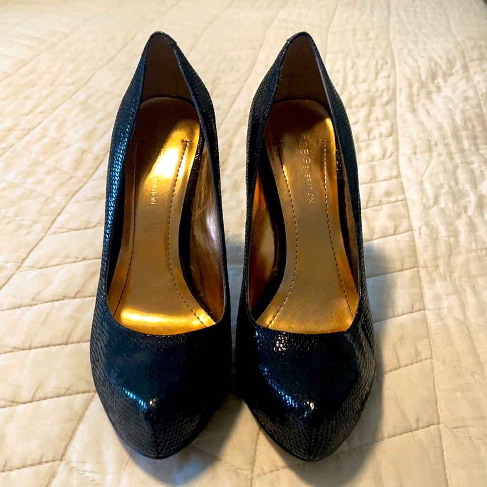 BCBGeneration black snake heels size 8